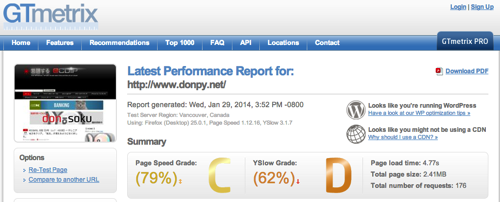 Latest Performance Report for http www donpy net | GTmetrix